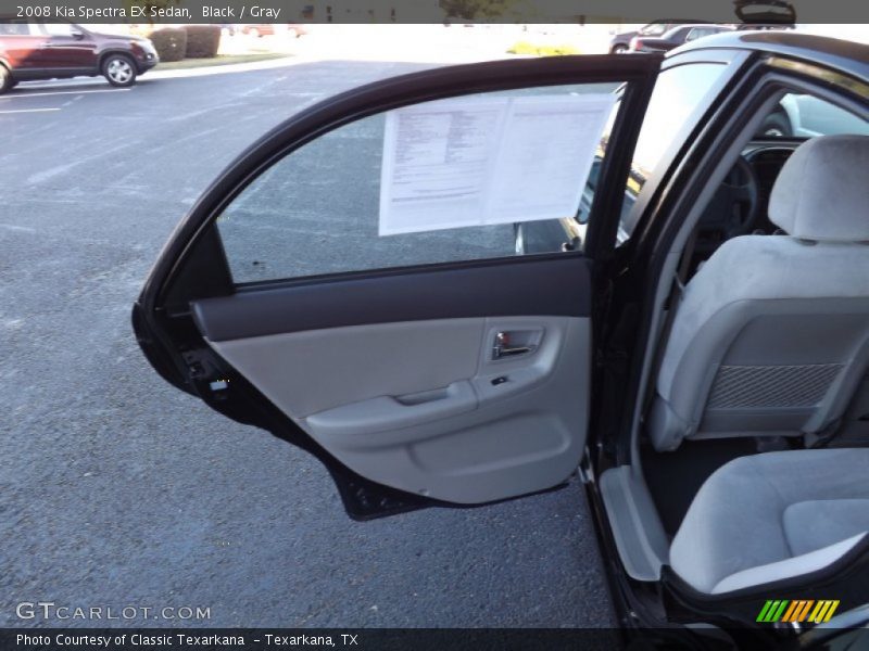 Black / Gray 2008 Kia Spectra EX Sedan