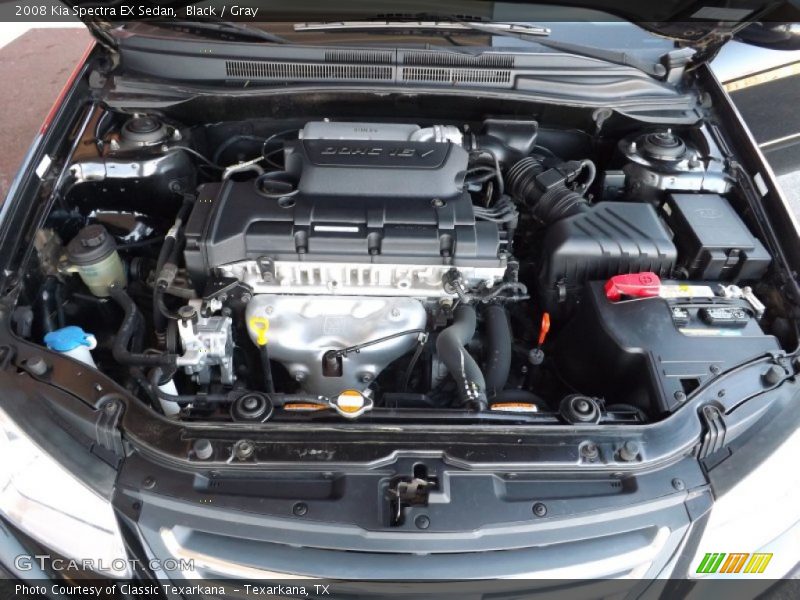 Black / Gray 2008 Kia Spectra EX Sedan