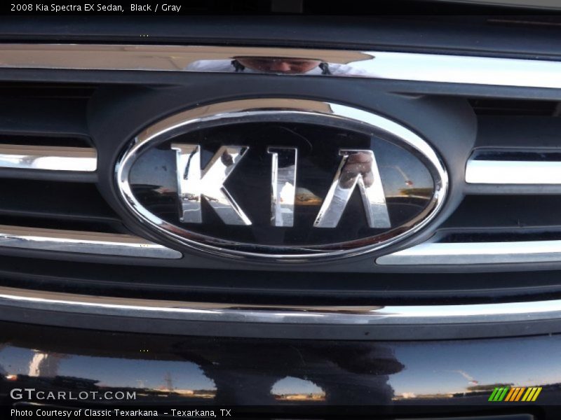 Black / Gray 2008 Kia Spectra EX Sedan