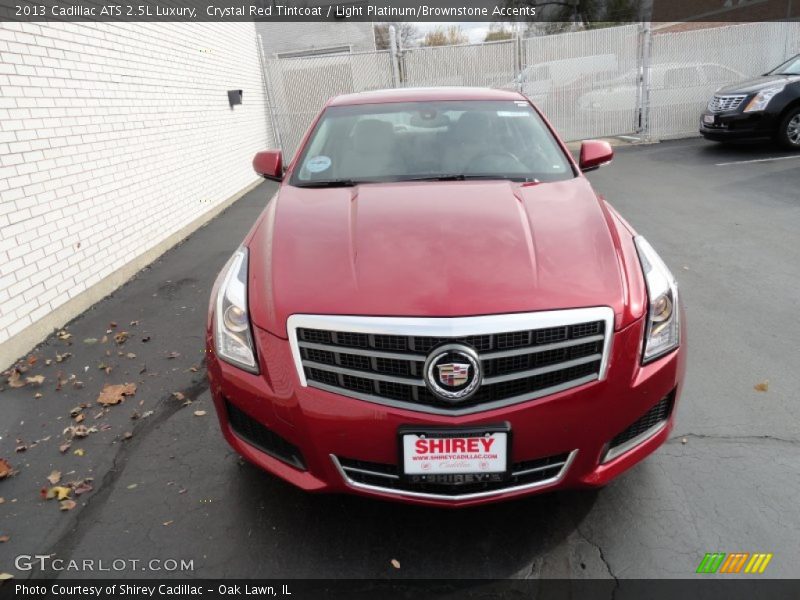 Crystal Red Tintcoat / Light Platinum/Brownstone Accents 2013 Cadillac ATS 2.5L Luxury