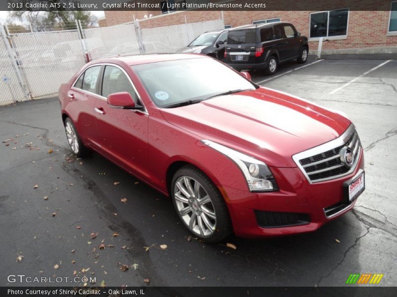 Crystal Red Tintcoat / Light Platinum/Brownstone Accents 2013 Cadillac ATS 2.5L Luxury