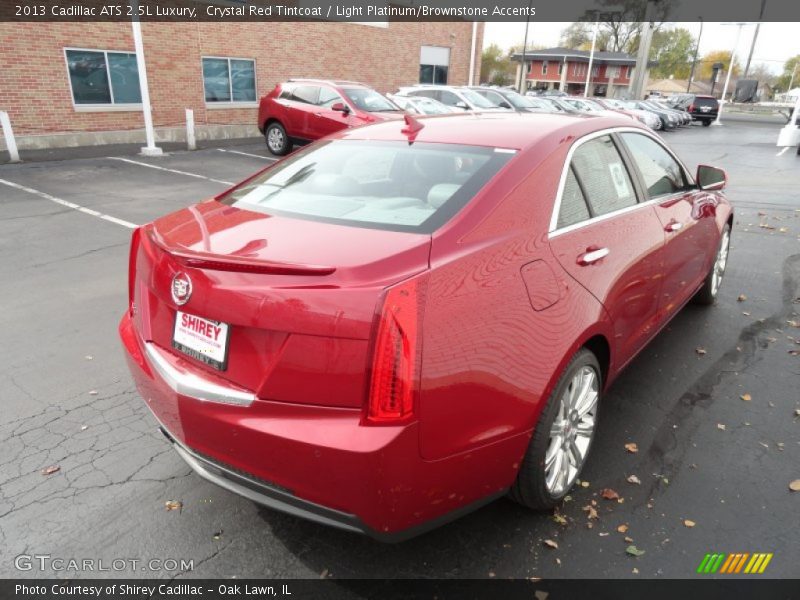 Crystal Red Tintcoat / Light Platinum/Brownstone Accents 2013 Cadillac ATS 2.5L Luxury