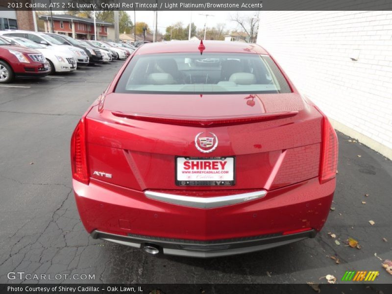 Crystal Red Tintcoat / Light Platinum/Brownstone Accents 2013 Cadillac ATS 2.5L Luxury