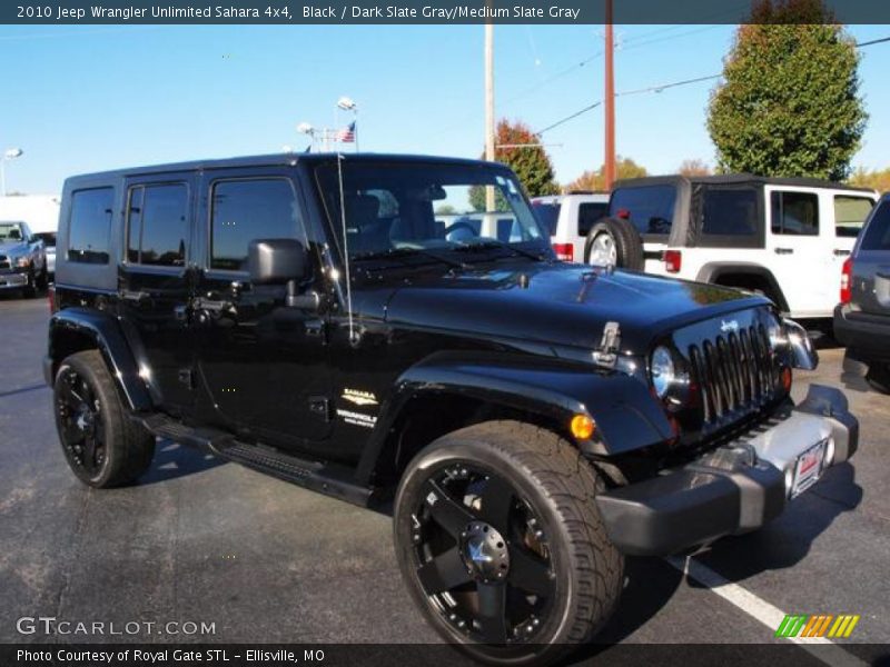 Black / Dark Slate Gray/Medium Slate Gray 2010 Jeep Wrangler Unlimited Sahara 4x4