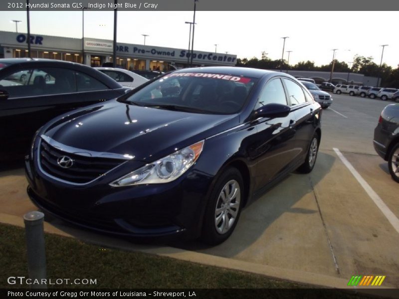Indigo Night Blue / Gray 2012 Hyundai Sonata GLS