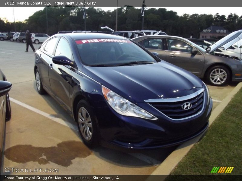Indigo Night Blue / Gray 2012 Hyundai Sonata GLS