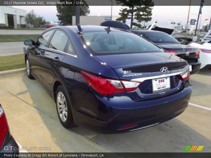 Indigo Night Blue / Gray 2012 Hyundai Sonata GLS