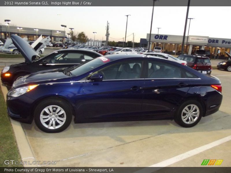 Indigo Night Blue / Gray 2012 Hyundai Sonata GLS