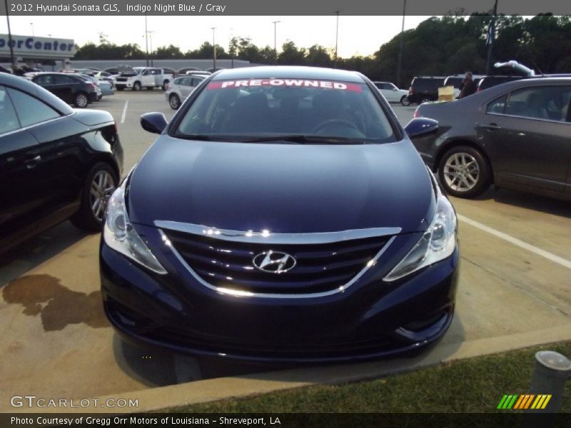Indigo Night Blue / Gray 2012 Hyundai Sonata GLS