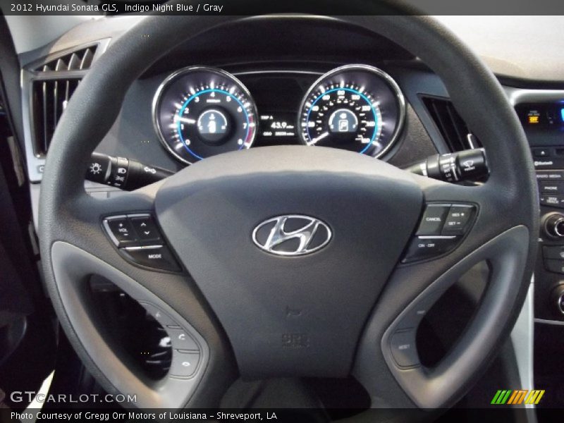 Indigo Night Blue / Gray 2012 Hyundai Sonata GLS