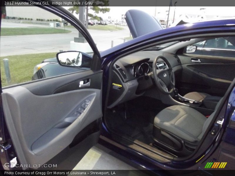 Indigo Night Blue / Gray 2012 Hyundai Sonata GLS
