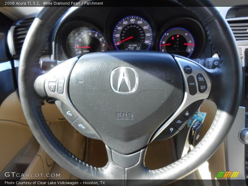 White Diamond Pearl / Parchment 2008 Acura TL 3.2