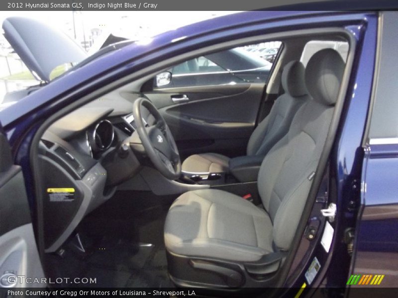 Indigo Night Blue / Gray 2012 Hyundai Sonata GLS