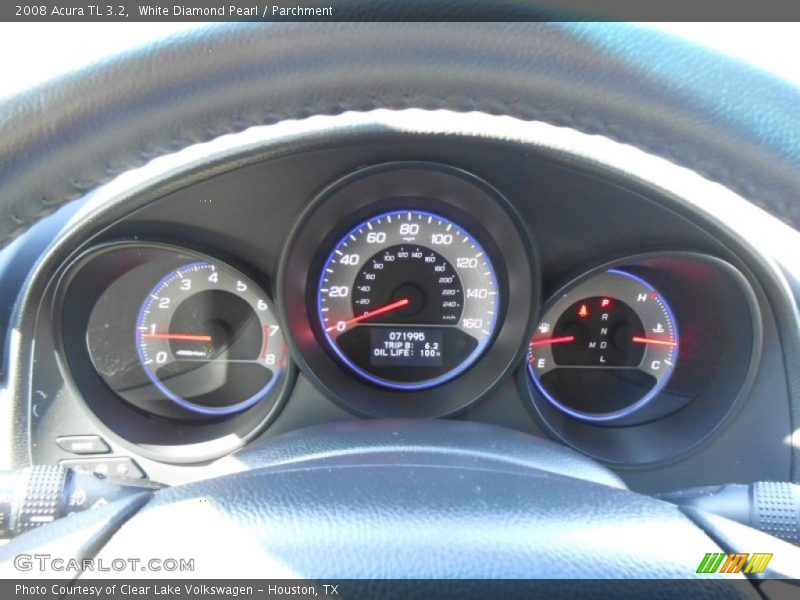 White Diamond Pearl / Parchment 2008 Acura TL 3.2