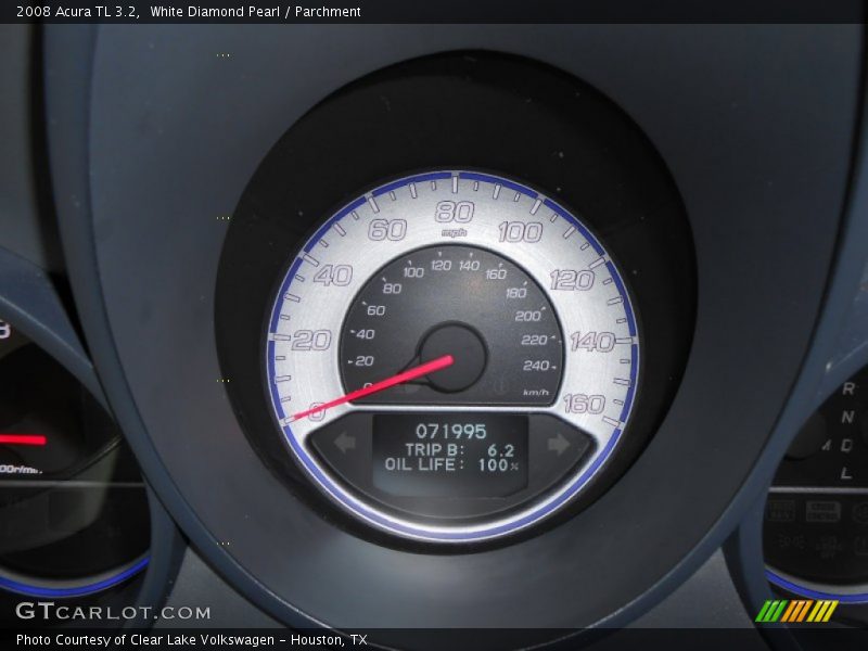 White Diamond Pearl / Parchment 2008 Acura TL 3.2