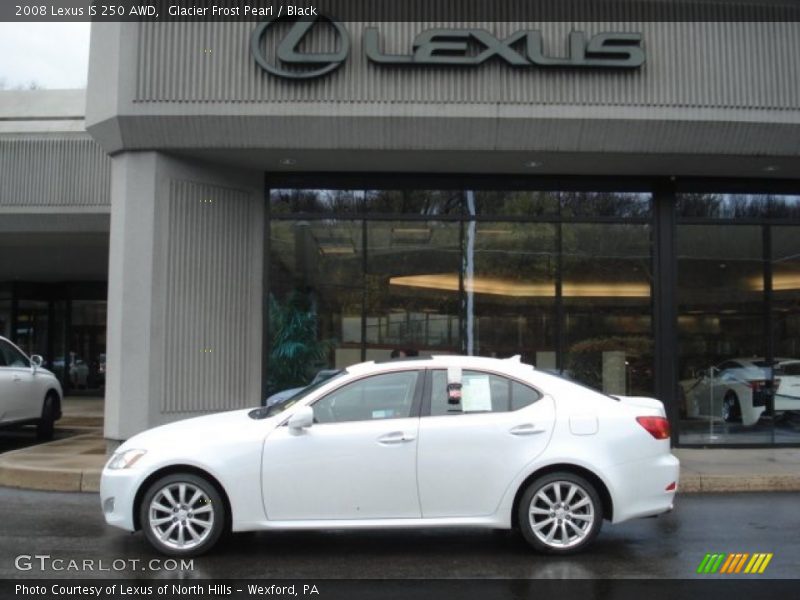Glacier Frost Pearl / Black 2008 Lexus IS 250 AWD