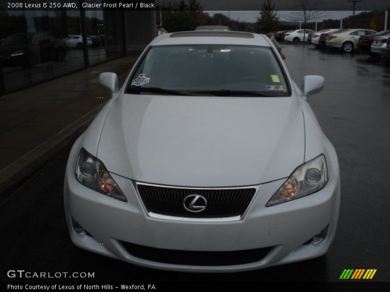 Glacier Frost Pearl / Black 2008 Lexus IS 250 AWD
