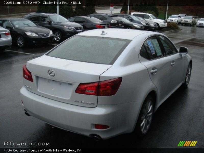 Glacier Frost Pearl / Black 2008 Lexus IS 250 AWD