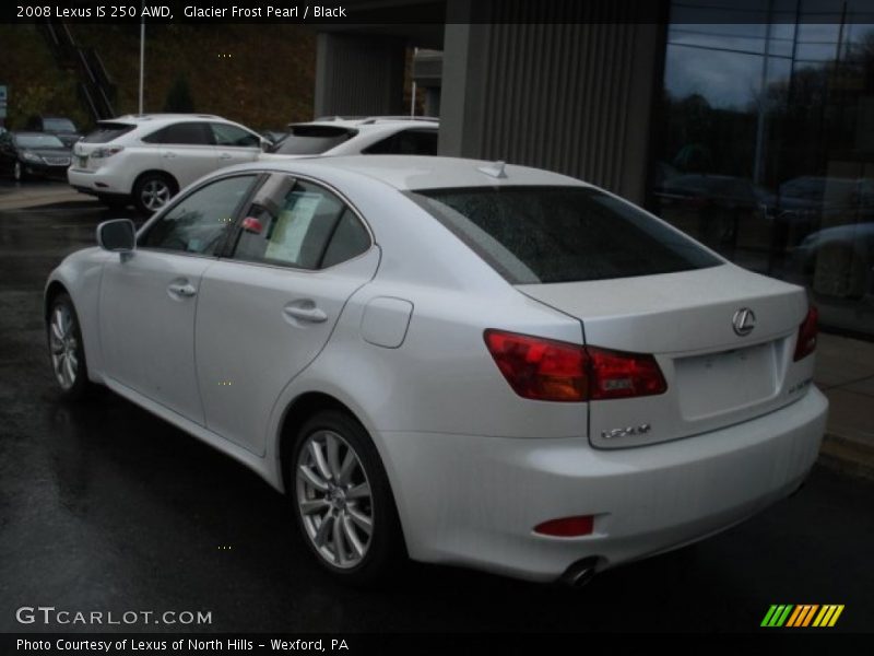 Glacier Frost Pearl / Black 2008 Lexus IS 250 AWD