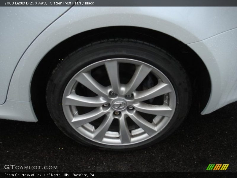 Glacier Frost Pearl / Black 2008 Lexus IS 250 AWD