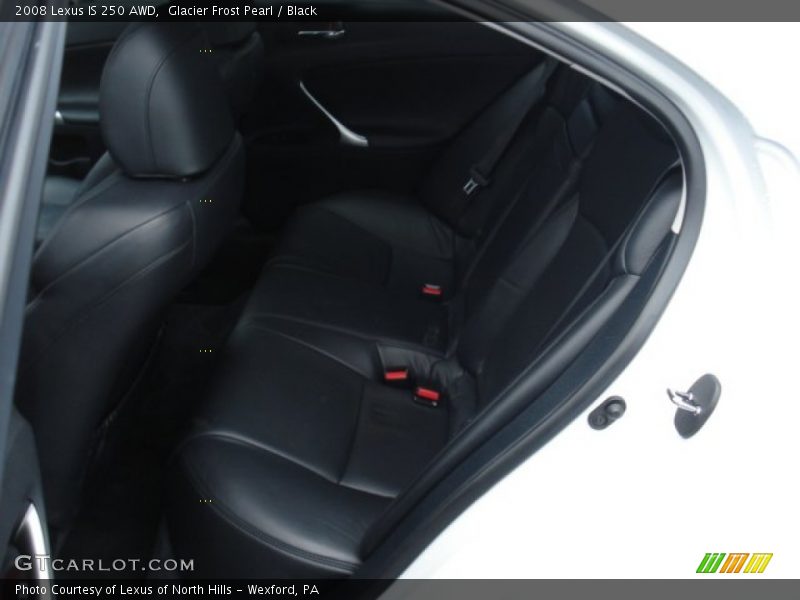 Glacier Frost Pearl / Black 2008 Lexus IS 250 AWD