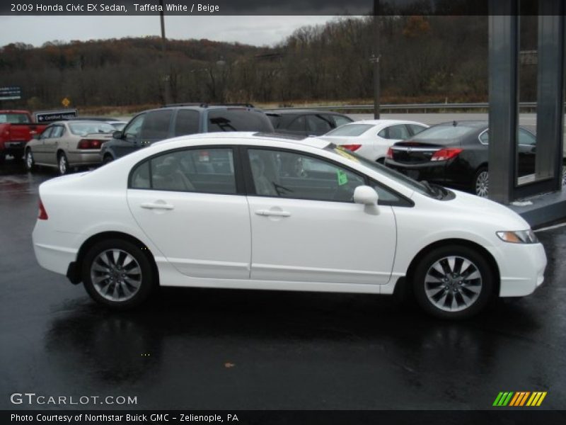 Taffeta White / Beige 2009 Honda Civic EX Sedan