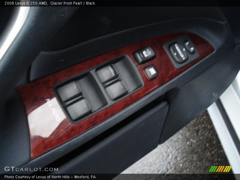Glacier Frost Pearl / Black 2008 Lexus IS 250 AWD