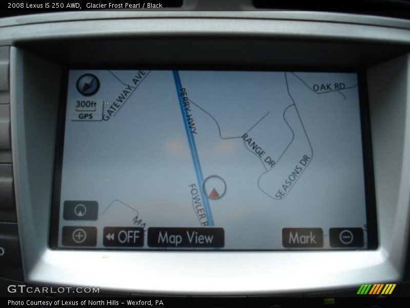 Glacier Frost Pearl / Black 2008 Lexus IS 250 AWD