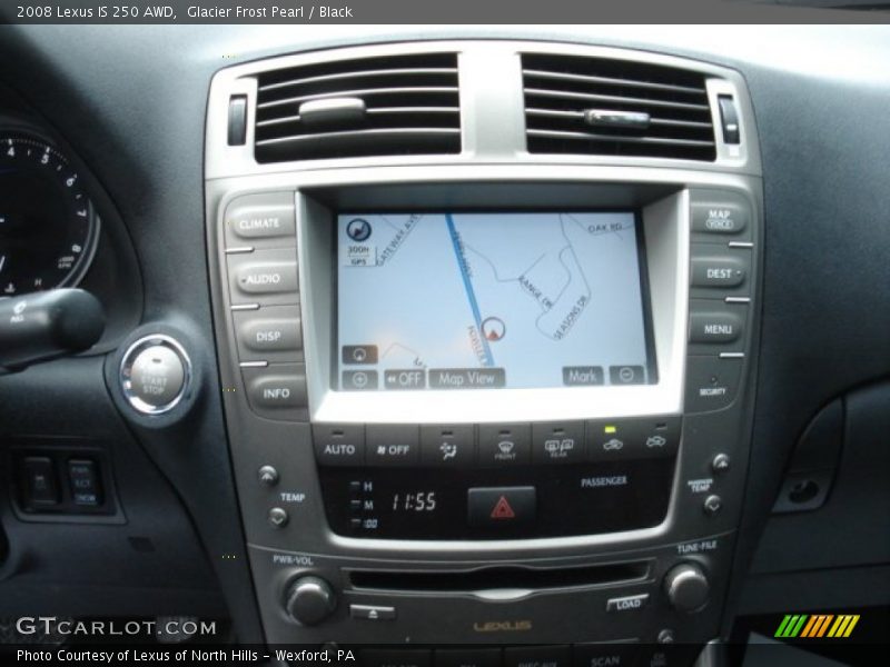 Glacier Frost Pearl / Black 2008 Lexus IS 250 AWD