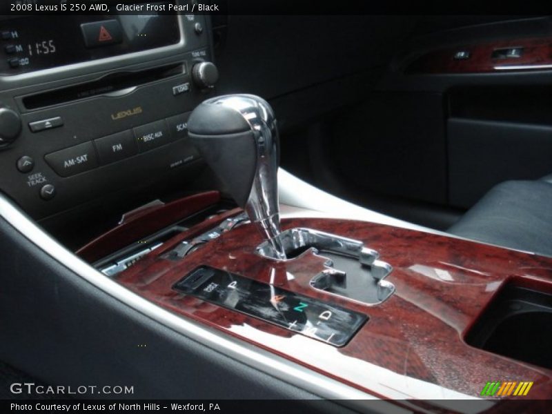 Glacier Frost Pearl / Black 2008 Lexus IS 250 AWD
