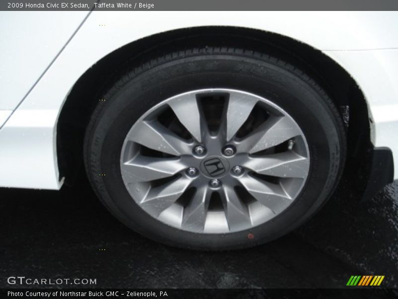 Taffeta White / Beige 2009 Honda Civic EX Sedan