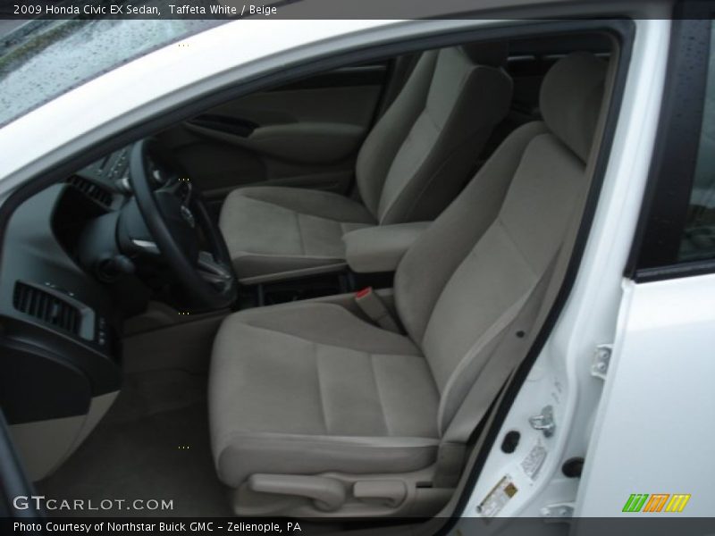 Taffeta White / Beige 2009 Honda Civic EX Sedan