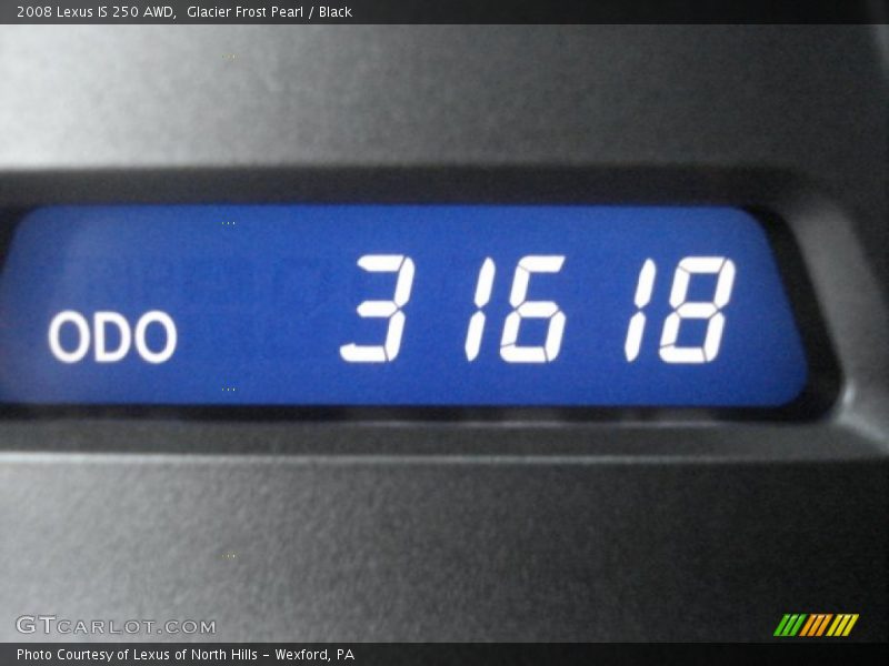 Glacier Frost Pearl / Black 2008 Lexus IS 250 AWD