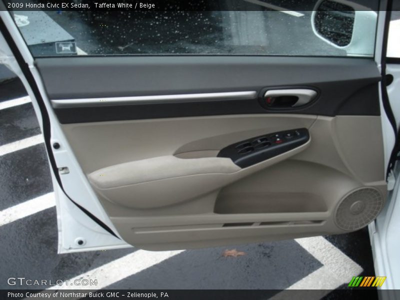 Taffeta White / Beige 2009 Honda Civic EX Sedan