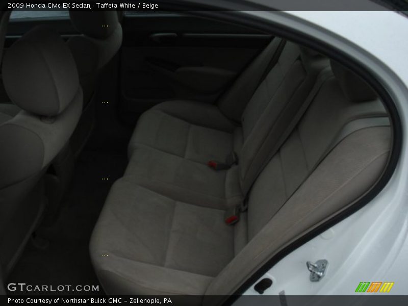 Taffeta White / Beige 2009 Honda Civic EX Sedan