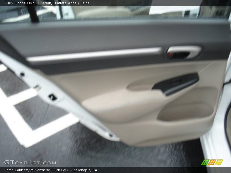 Taffeta White / Beige 2009 Honda Civic EX Sedan