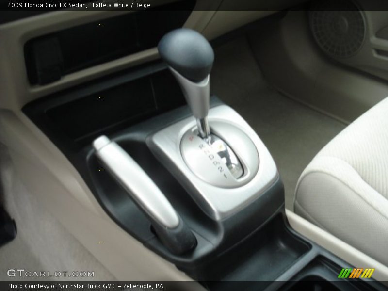 Taffeta White / Beige 2009 Honda Civic EX Sedan