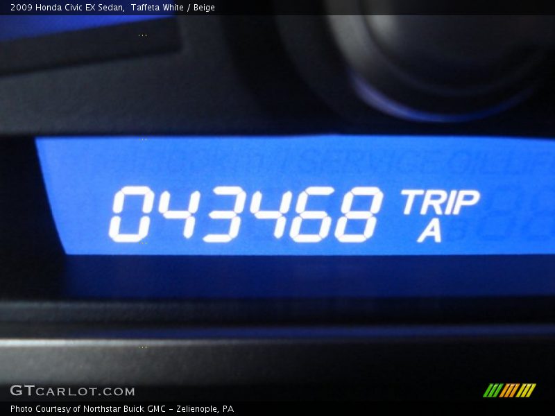 Taffeta White / Beige 2009 Honda Civic EX Sedan