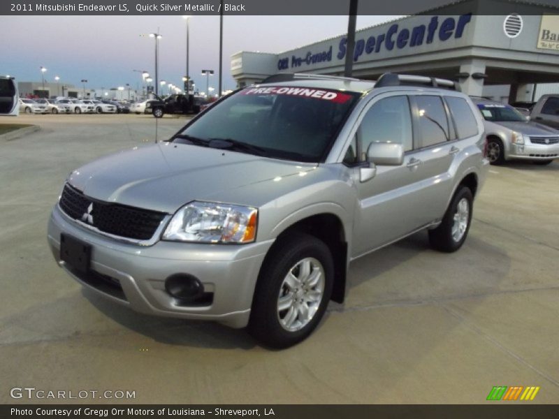 Quick Silver Metallic / Black 2011 Mitsubishi Endeavor LS