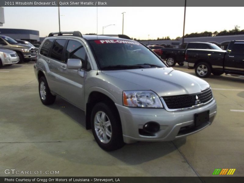 Quick Silver Metallic / Black 2011 Mitsubishi Endeavor LS