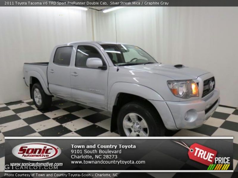 Silver Streak Mica / Graphite Gray 2011 Toyota Tacoma V6 TRD Sport PreRunner Double Cab