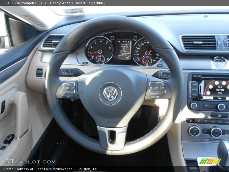 Candy White / Desert Beige/Black 2013 Volkswagen CC Lux
