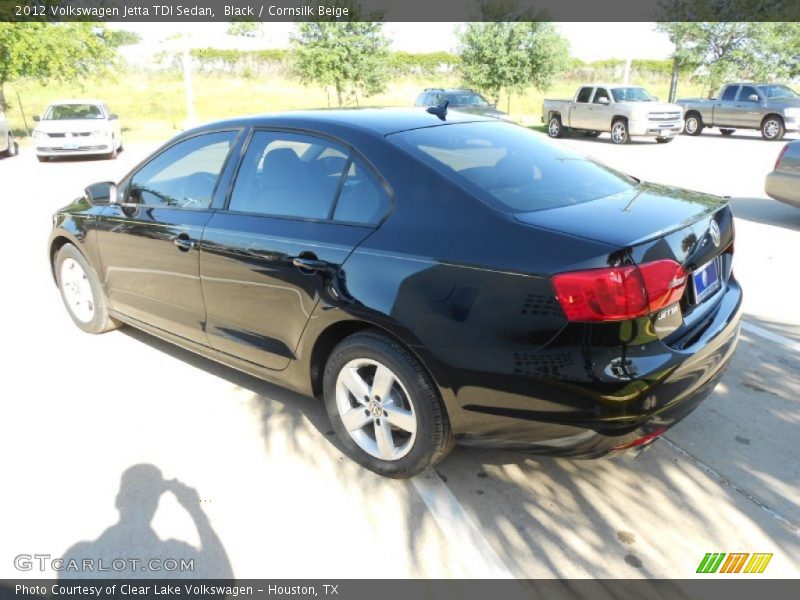 Black / Cornsilk Beige 2012 Volkswagen Jetta TDI Sedan