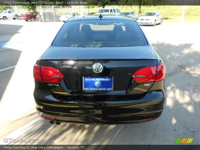 Black / Cornsilk Beige 2012 Volkswagen Jetta TDI Sedan