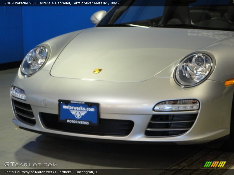 Arctic Silver Metallic / Black 2009 Porsche 911 Carrera 4 Cabriolet