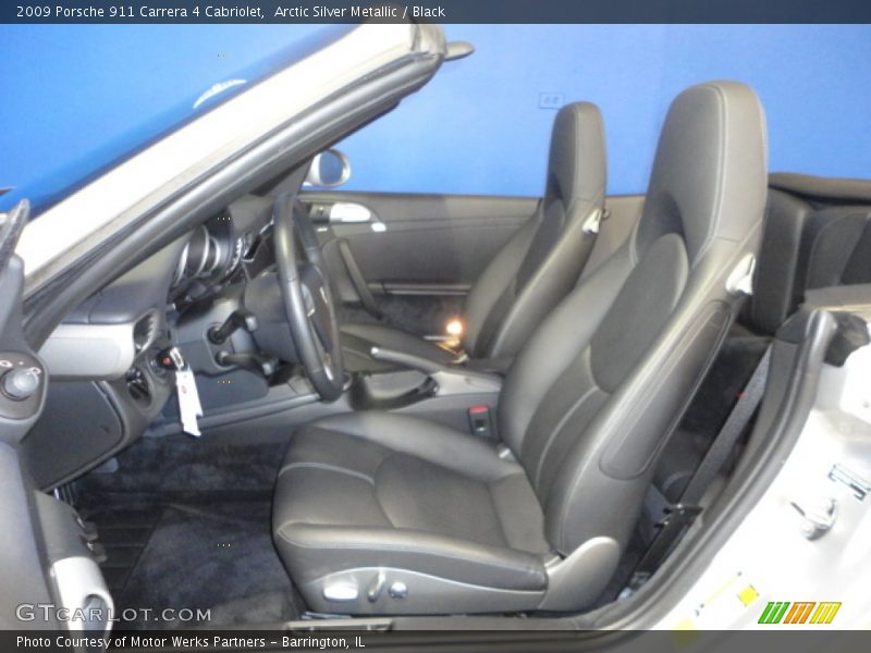 Arctic Silver Metallic / Black 2009 Porsche 911 Carrera 4 Cabriolet