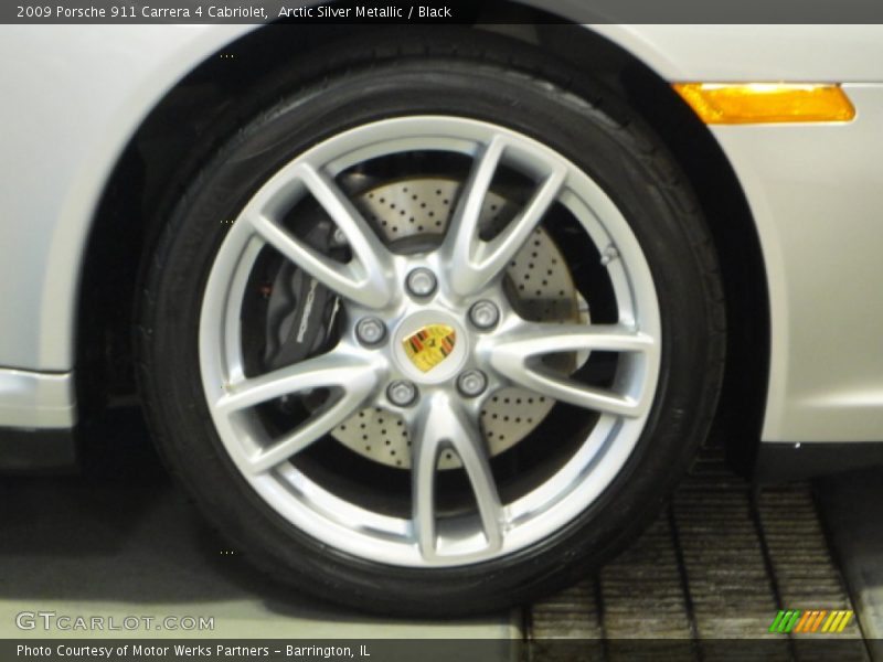 Arctic Silver Metallic / Black 2009 Porsche 911 Carrera 4 Cabriolet