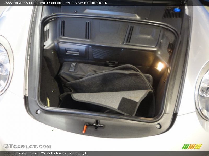 Arctic Silver Metallic / Black 2009 Porsche 911 Carrera 4 Cabriolet
