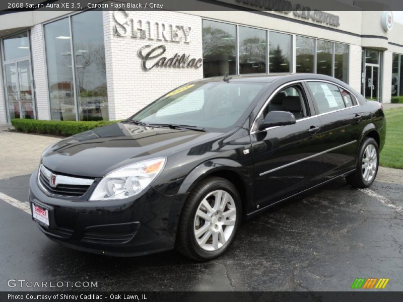 Carbon Flash Black / Gray 2008 Saturn Aura XE 3.5