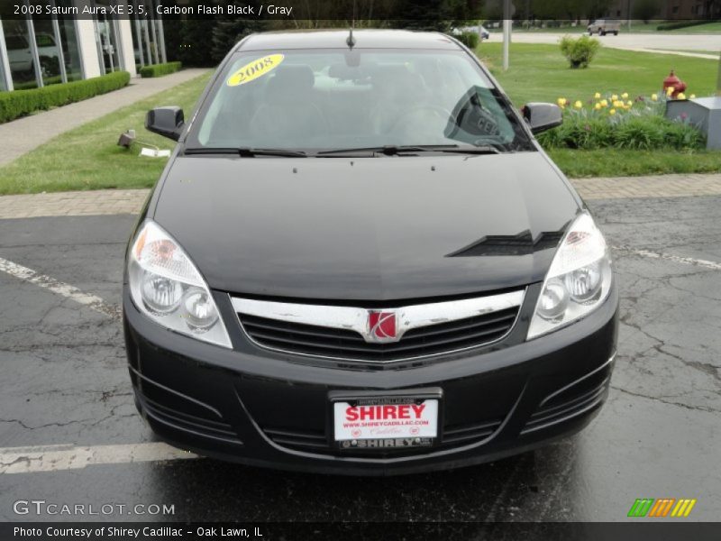 Carbon Flash Black / Gray 2008 Saturn Aura XE 3.5